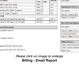 Billing - email report